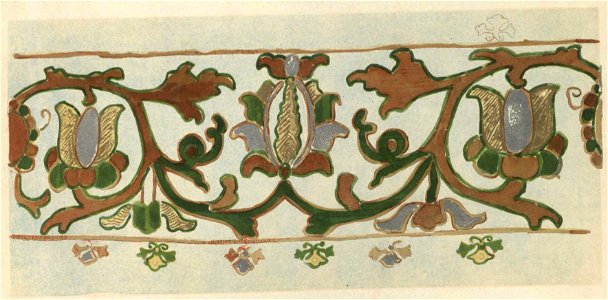 Мотиви українського орнаменту. 1902. №09. Вишивка шовком, золотом і сріблом