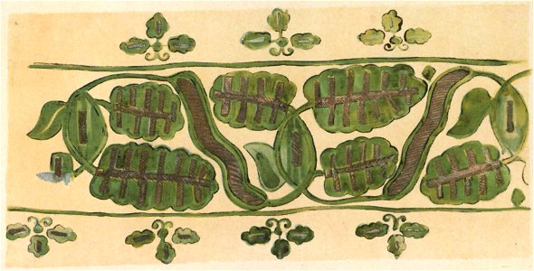 Мотиви українського орнаменту. 1902. №12. Вишивка шовком, золотом і сріблом