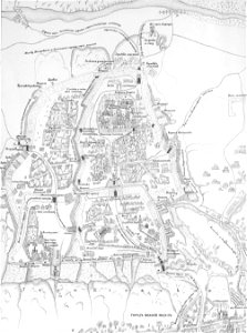 План Києва 1695 (План Ушакова) - Верхнє місто