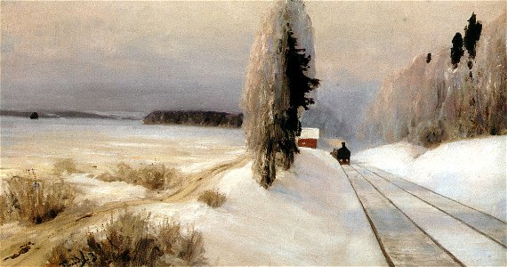 Поленов Железная дорога близ станции Тарусская