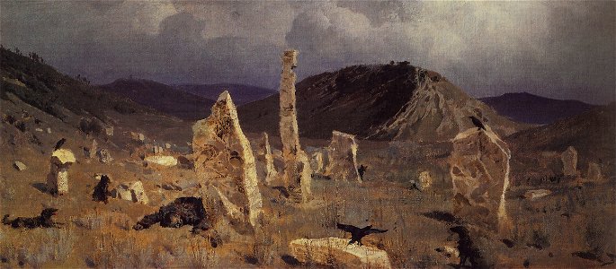 Поленов Убитый солдат. Близ селения Мечки
