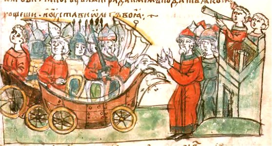 Радзивіллівський літопис похід Олега на Царгород (907 рік)