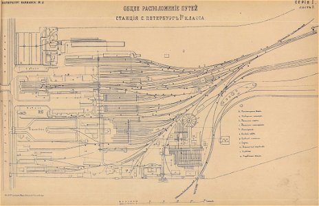 Путевое развитие станции Санкт-Петербург Варшавской железной дороги. 1872