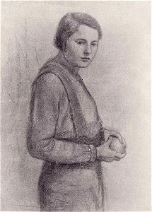 Ржезников Девушка с яблоком, 1938