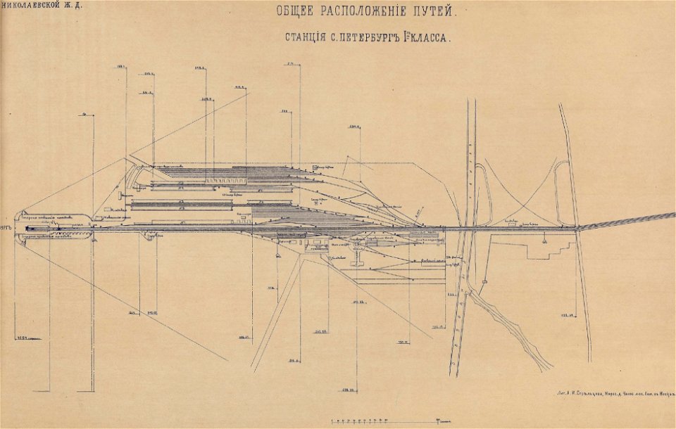 Станция Санкт-Петербург Николаевской железной дороги. 1872
