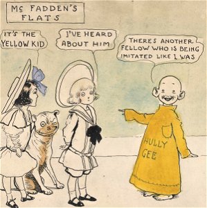 “HULLY GEE” - The Yellow Kid, he meets Tige and Mary Jane and LCCN2001698002 (cropped)