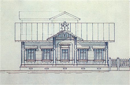 Чертеж одного из зданий Егерской слободы. Фрагмент