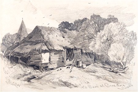 ‘Sussex- Old Barn at Berstead - Henry Bright - Bright-2