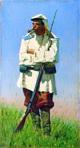 Туркестанский солдат в летней форме. Free illustration for personal and commercial use.