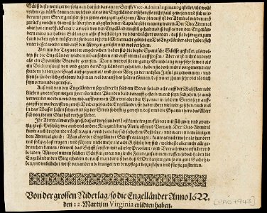 ‘Indians slaughtering the English near Jamestown’ RMG F7398-002
