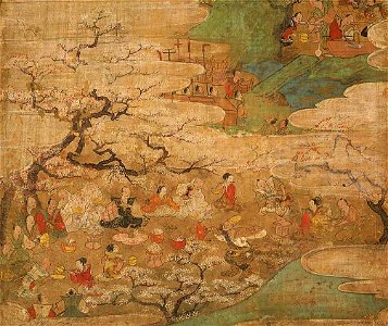 月次風俗図屏風2b - 複製