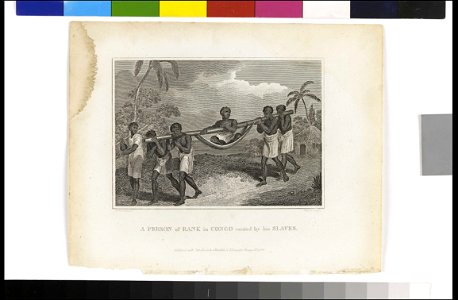 ‘A Person of Rank in Congo Carried by his Slaves.’ RMG F2268
