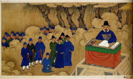 明 《王琼事迹图册》之12点选官军