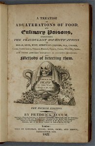 ‘A Treatise on Adulterations of Food, and Culinary Poisons’ by Friedrich Chritisan Accum. Free illustration for personal and commercial use.