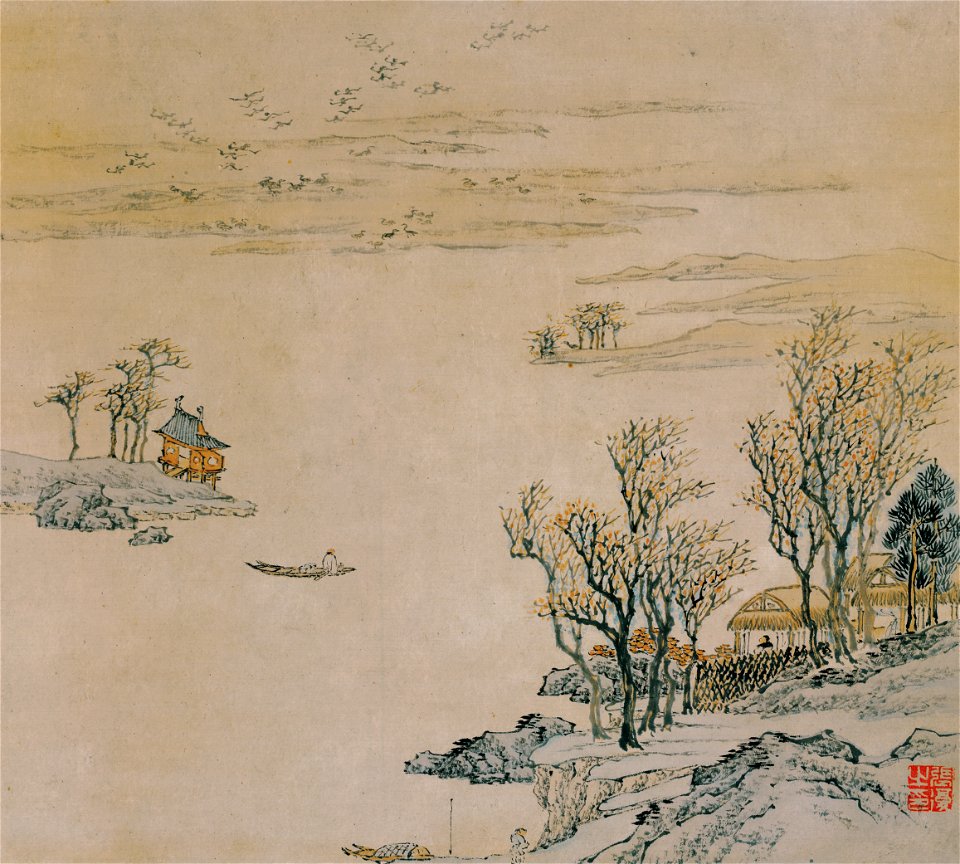 明 張復 瀟湘八景八開 5