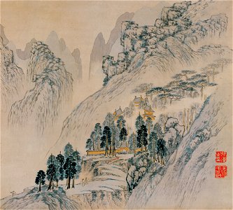 明 張復 瀟湘八景八開 1