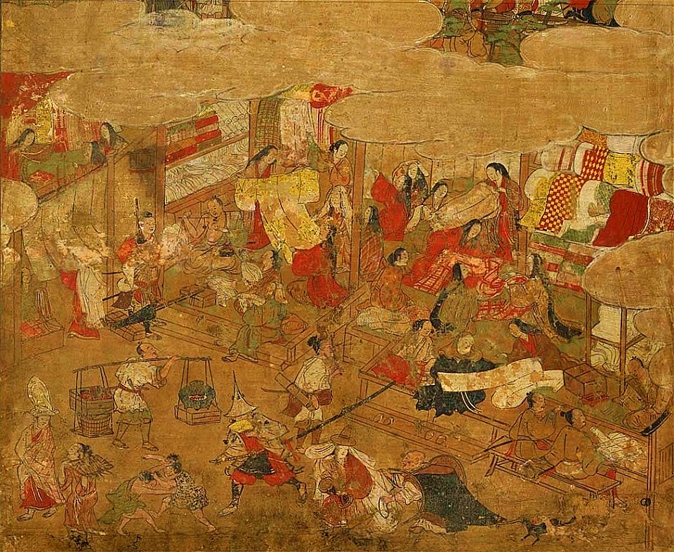 月次風俗図屏風5b - 複製