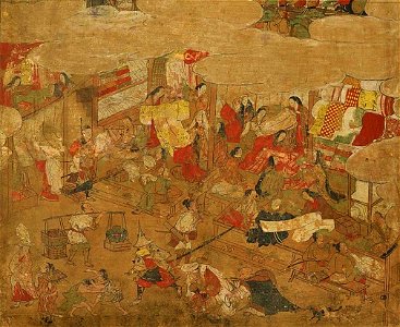 月次風俗図屏風5b - 複製