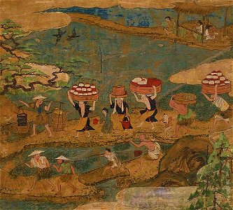 月次風俗図屏風3a - 複製