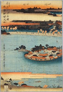 東都名所 不忍之池全図 中島弁財天社