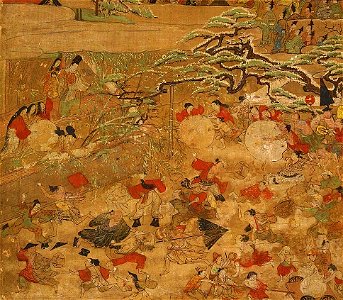 月次風俗図屏風8b - 複製
