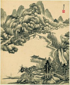 清 王鑑 仿古山水八開 07