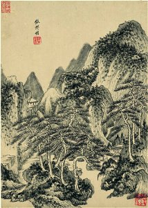 清 王鑑 仿古山水二冊二十開 08