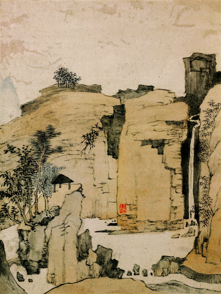 清 弘仁 山水八開 2 畫