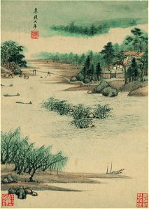 清 王鑑 仿古山水二冊二十開 10