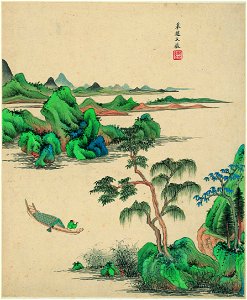 清 王鑑 仿古山水八開 03
