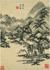清 王鑑 仿古山水二冊二十開 03