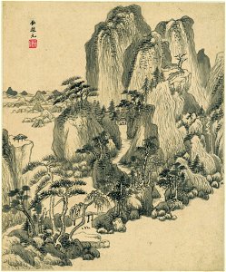 清 王鑑 仿古山水八開 06