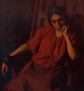 Thomas Pollock Anshutz - Woman in Red - 1938.146.1 - Reading Public Museum