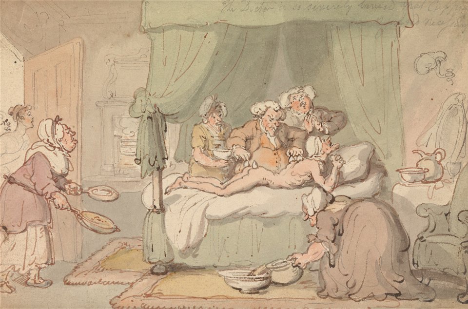 Thomas Rowlandson - 'The Doctor is so Severely Bruised that Cupping is Judged Necessary' - Google Art Project