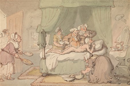 Thomas Rowlandson - 'The Doctor is so Severely Bruised that Cupping is Judged Necessary' - Google Art Project