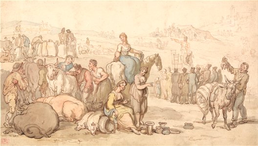 Thomas Rowlandson - A Fair in the Country - Google Art Project. Free illustration for personal and commercial use.