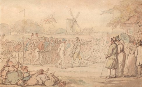 Thomas Rowlandson - Captain Barclay's Rally Match - The Finish - Google Art Project