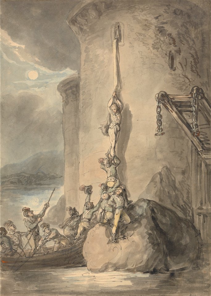 Thomas Rowlandson - A Military Escapade - Google Art Project
