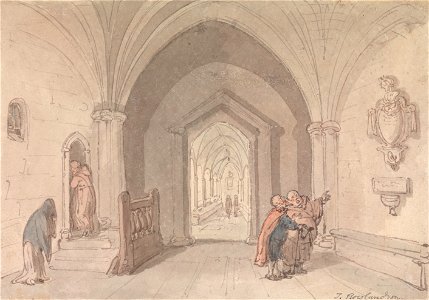 Thomas Rowlandson - Scene in a Monastery - Google Art Project. Free illustration for personal and commercial use.
