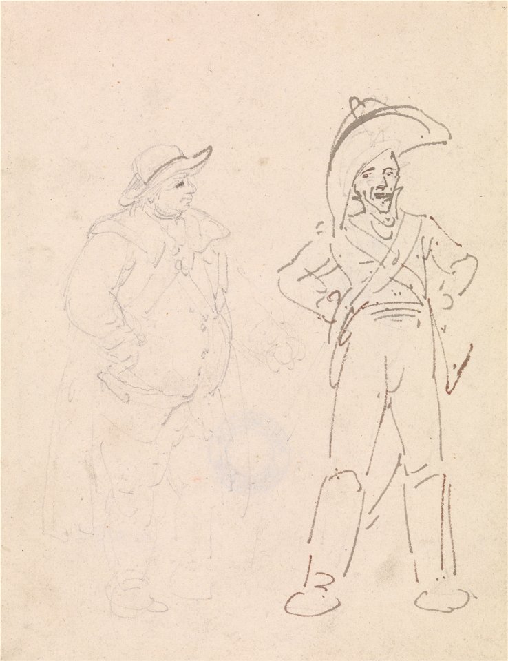 Thomas Rowlandson - A Gendarme and Another Man - Google Art Project. Free illustration for personal and commercial use.