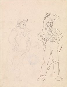 Thomas Rowlandson - A Gendarme and Another Man - Google Art Project. Free illustration for personal and commercial use.