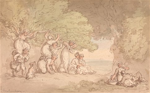 Thomas Rowlandson - Fruit and Nut Picking - Google Art Project