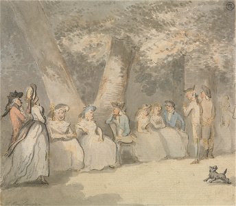 Thomas Rowlandson - A Park Scene - Google Art Project. Free illustration for personal and commercial use.