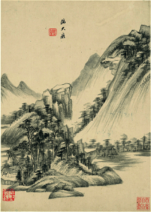 清 王鑑 仿古山水二冊二十開 09