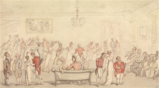 Thomas Rowlandson - Elegant Company Dancing - Google Art Project