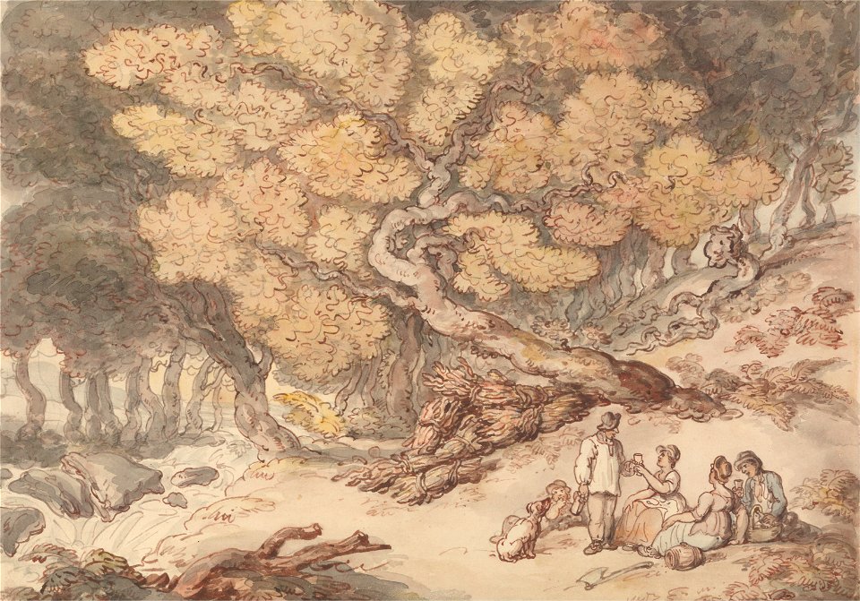 Thomas Rowlandson - A Woodcutter's Picnic - Google Art Project