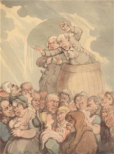 Thomas Rowlandson - A Tub Thumper - Google Art Project. Free illustration for personal and commercial use.
