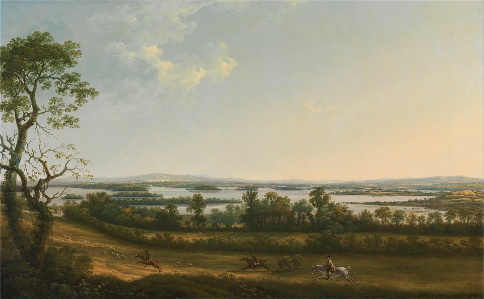 Thomas Roberts - Lough Erne from Knock Ninney, with Bellisle in the distance, County Fermanagh, Ireland - Google Art Project