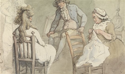 Thomas Rowlandson - Interior of a Dressing Room with Jack Bannister - Google Art Project