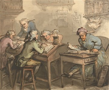 Thomas Rowlandson - A Merchant's Office - Google Art Project